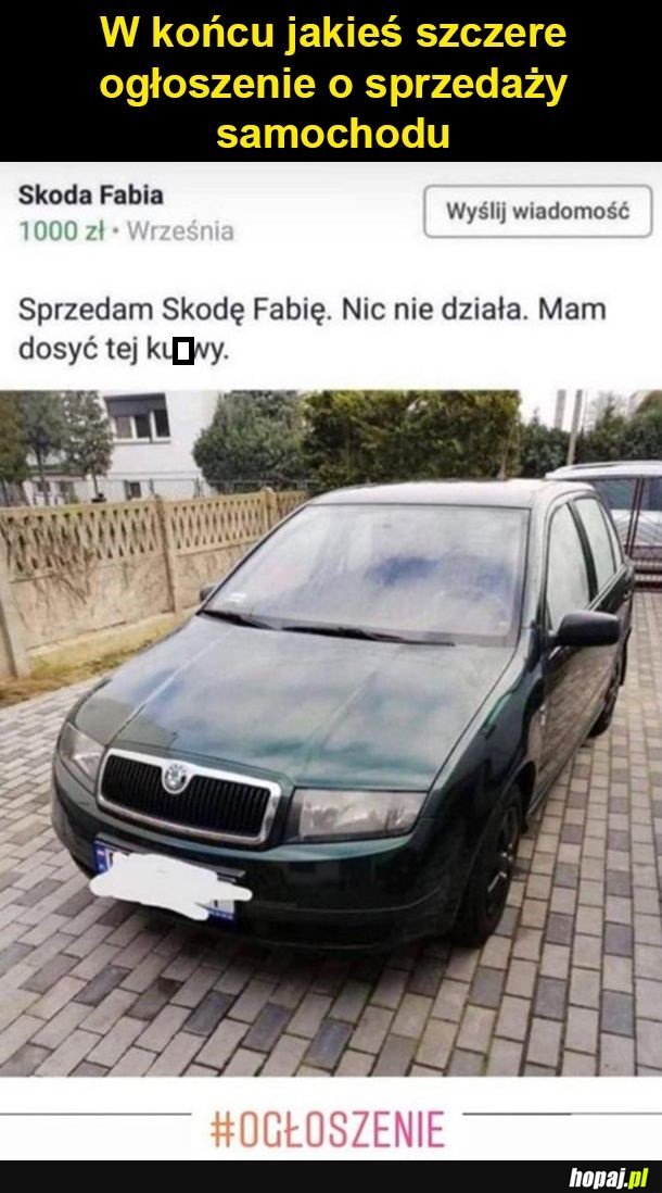 Sprzedaż samochodu