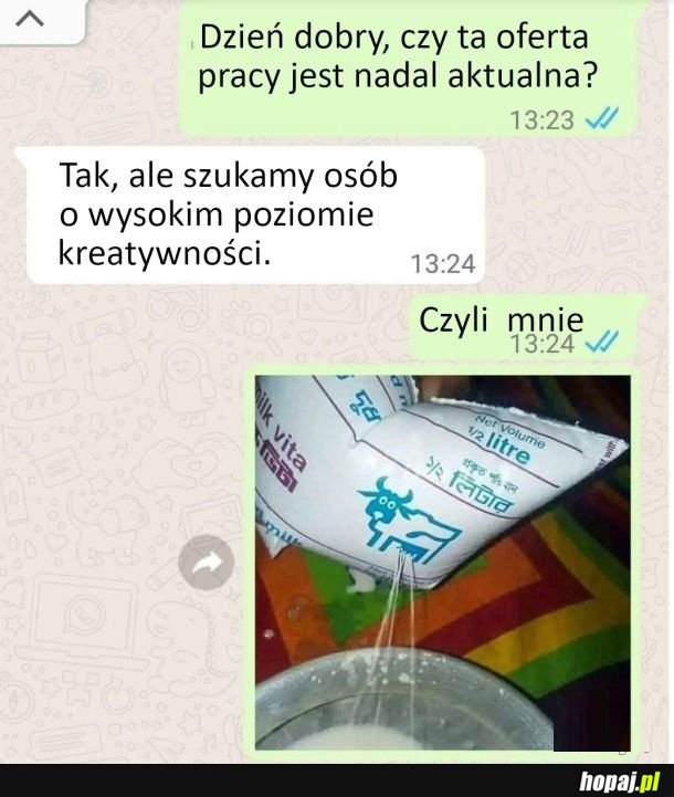Kreatywność to moje drugie imię