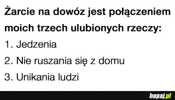 ŻARCIE NA DOWÓZ