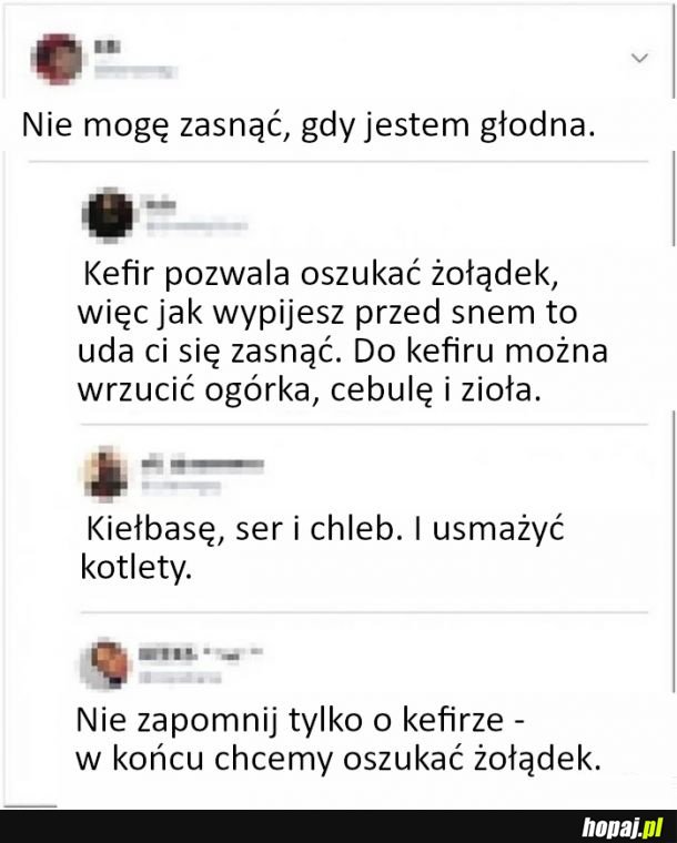 Kefir na oszukanie żołądka