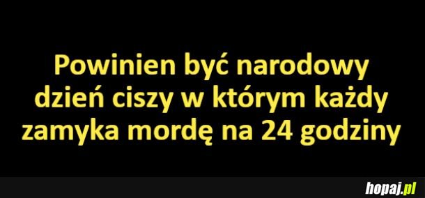 Narodowy dzień ciszy