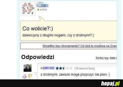 Co wolicie?