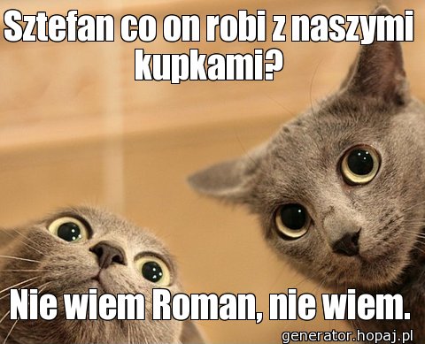 Sztefan co on robi z naszymi kupkami?