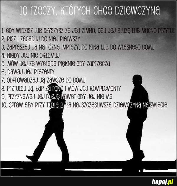 10 rzeczy, których chce kobieta!