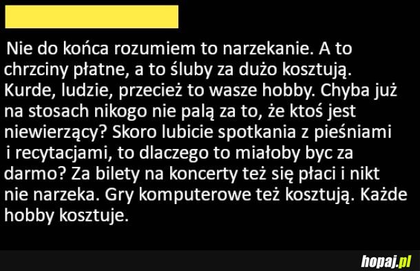 Nie rozumiem narzekania