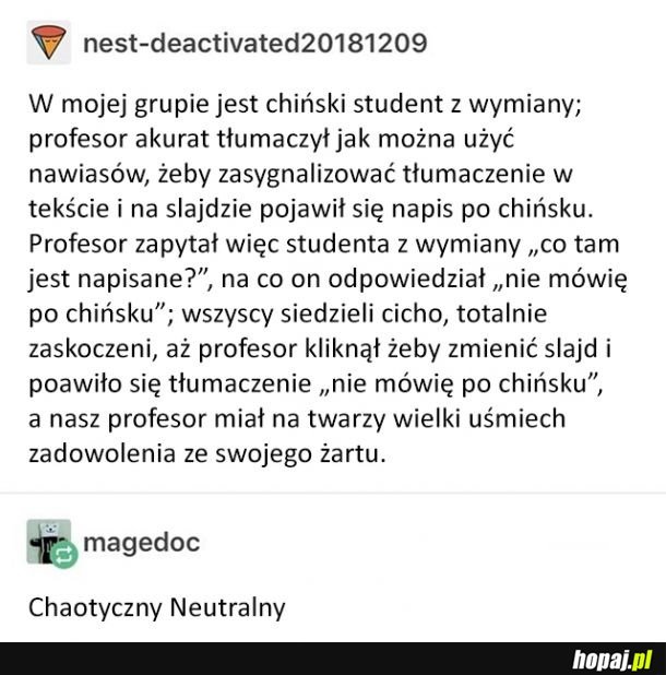 Profesor śmieszek