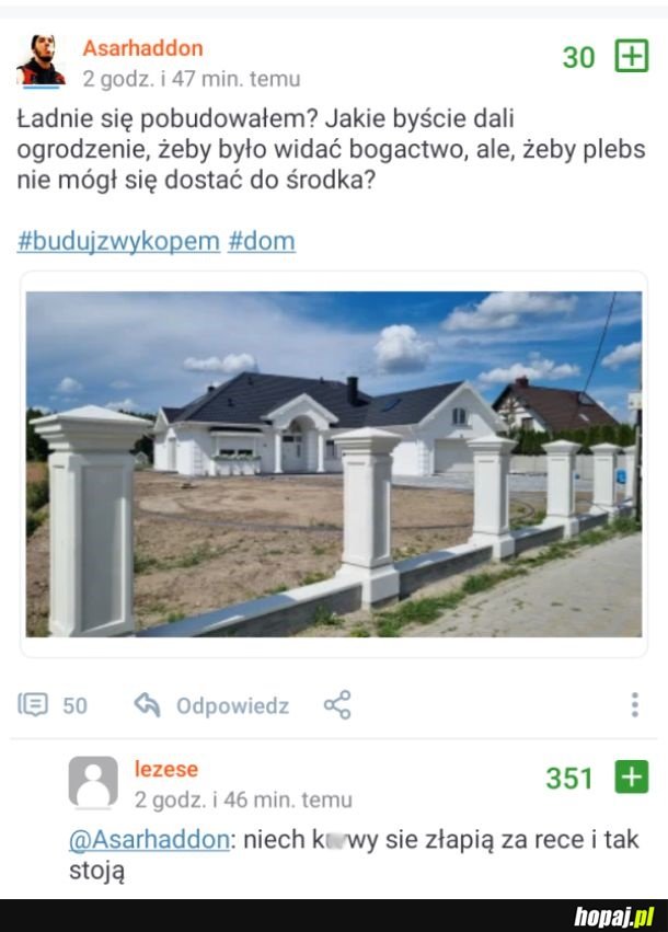 Żeby plebs nie mógł się dostać do środka