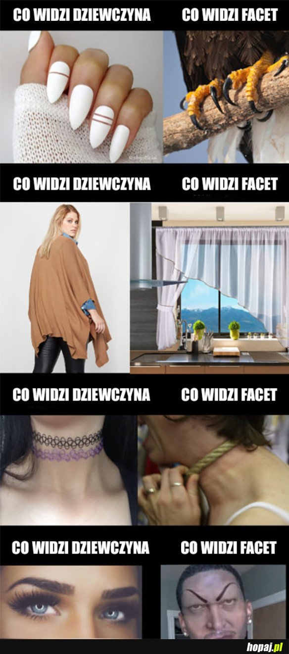 CO WIDZI KOBIETA VS CO WIDZI FACET