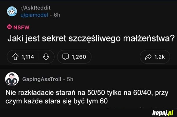 Sekret szczęśliwego małżeństwa