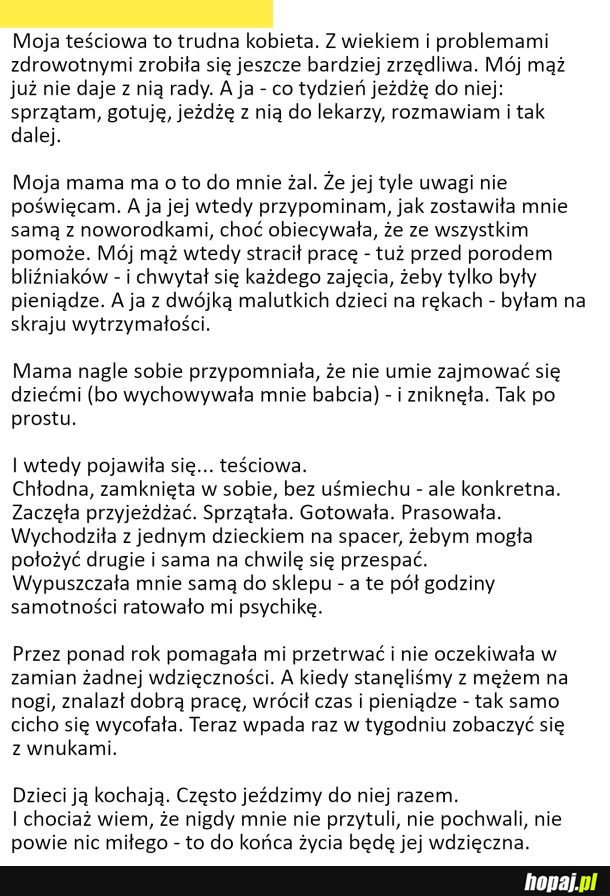 Czasem pomoc przychodzi z niespodziewanej strony