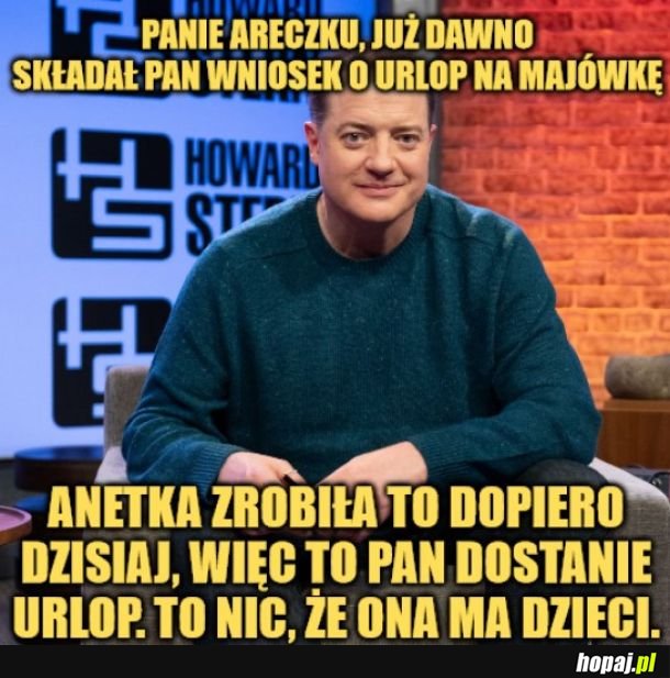 Urlop dla Areczka.