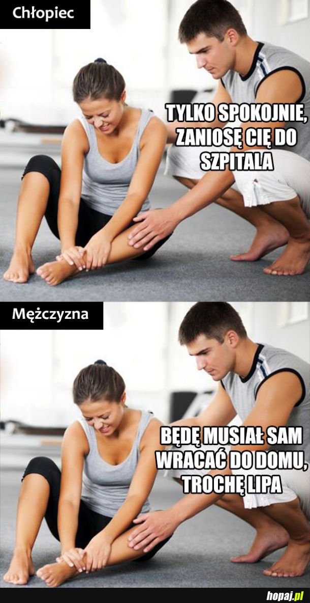  Chłopiec vs mężczyzna 