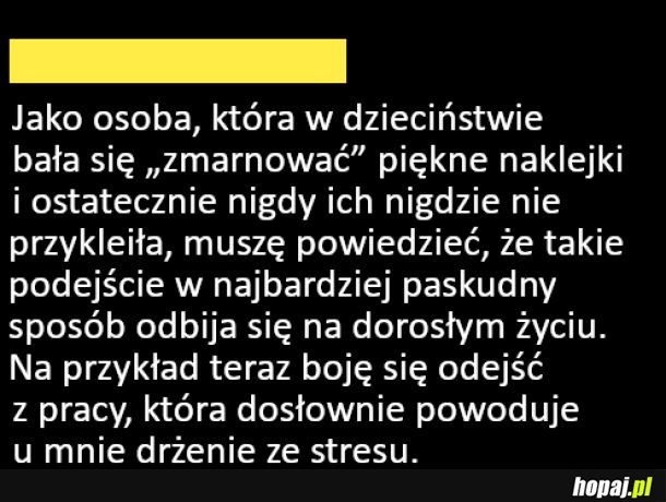 Konsekwencje w dorosłym życiu