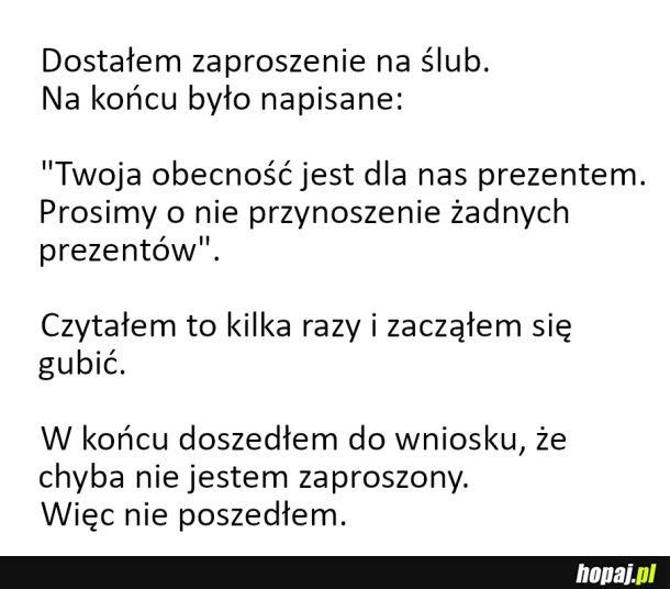 Dziwne zaproszenie