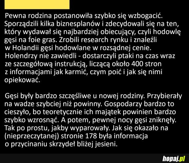 Warto czytać instrukcje