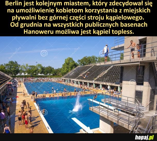 Kobiety w Berlinie mogą pływać topless na publicznych basenach
