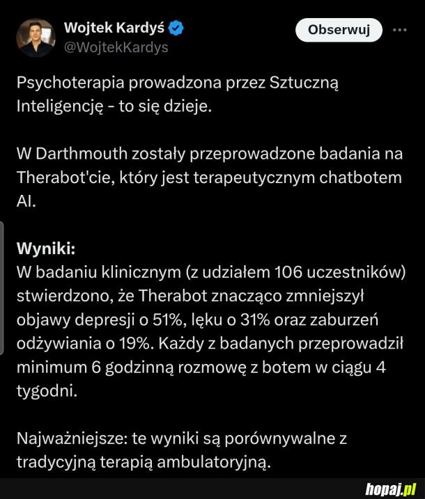 Psychoterapia z AI 