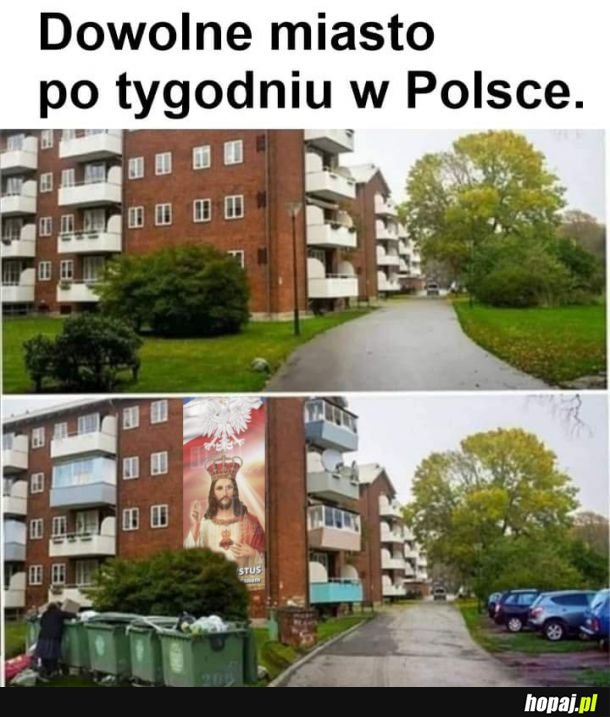 Dowolne miasto po tygodniu w Polsce