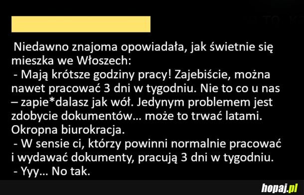 Fajnie w tych Włoszech