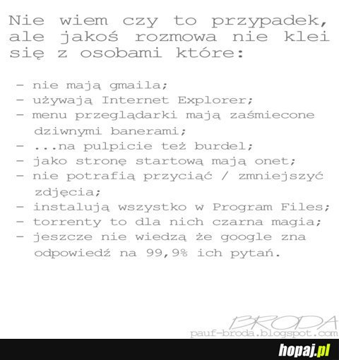 Nie wiem, czy to przypadek...