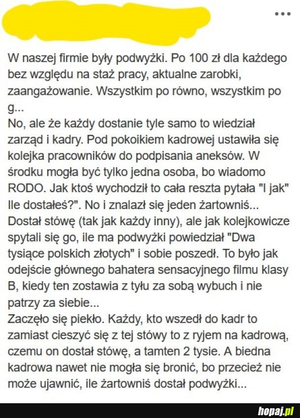 Podwyżka.