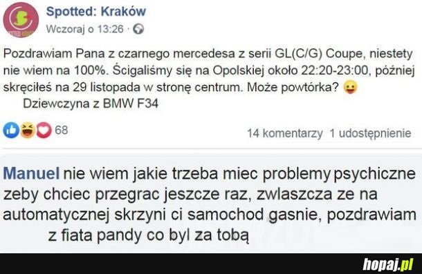 Pozdrowienia dla pana z merca