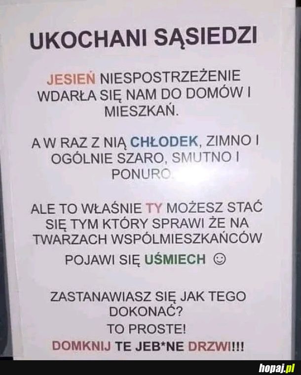 Jesień na klatce schodowej