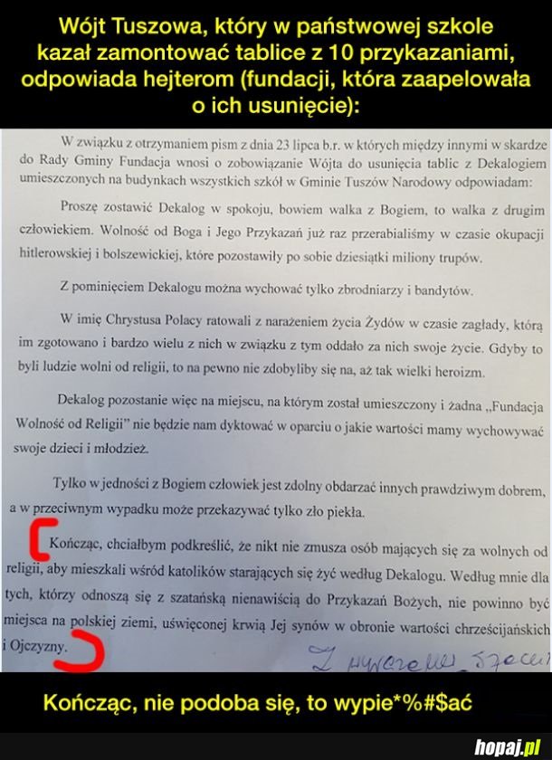 Hejterzy cicho, albo Bóg, albo Szatan