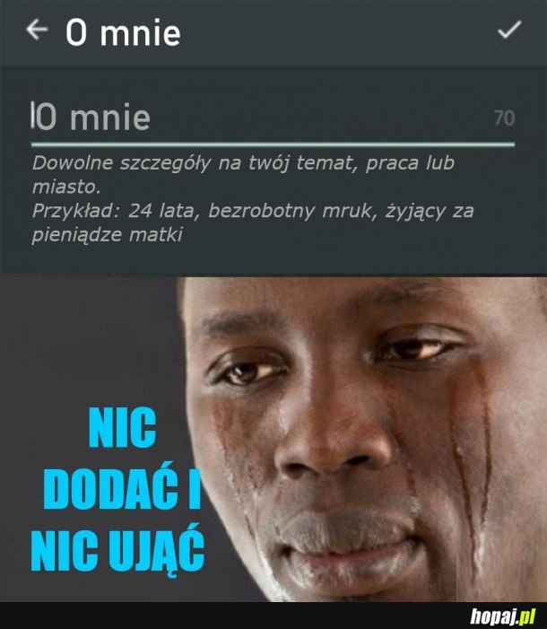 Napisz coś o sobie
