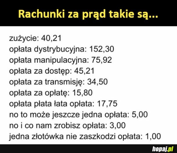 Rachunki za prąd
