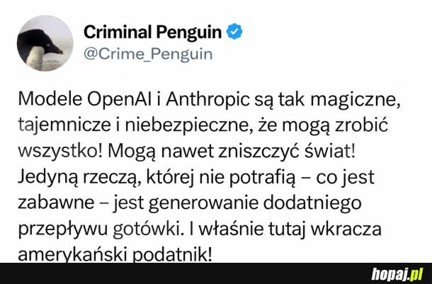 Dajcie nam pieniążki na magiczne AI