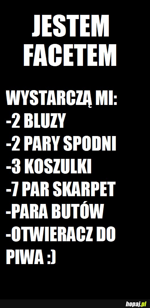Jestem facetem!