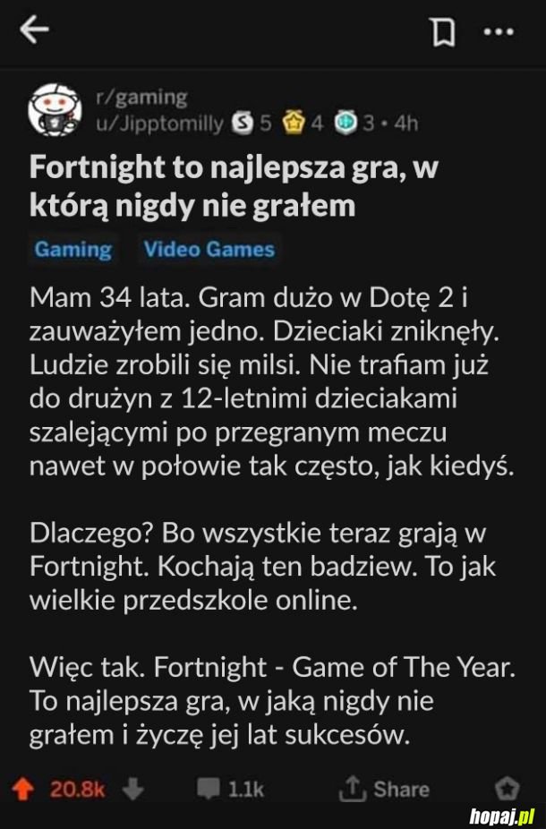 Fortnite to gra roku, nawet z tym nie handlujcie