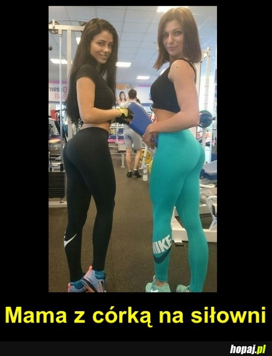 Mama z córką na siłowni