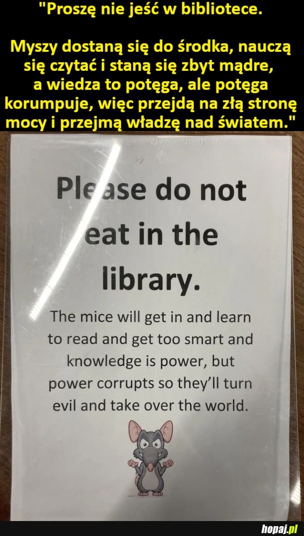 Nie jedzcie w bibliotece