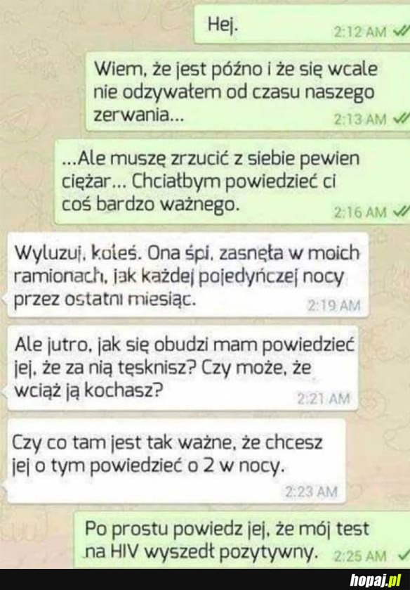 CHCIAŁEM COŚ ZRZUCIĆ Z SIEBIE