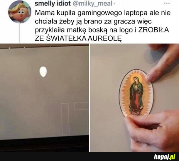 Matka Boska laptopowa