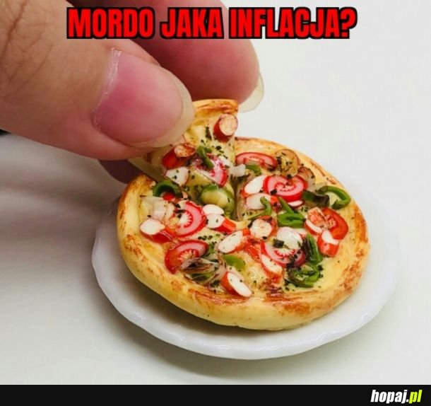 Pizzę kupuję za taką samą cenę do rok temu