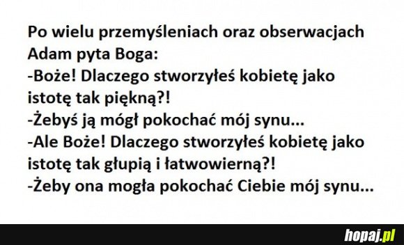 Adam pyta Boga...