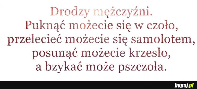 Drodzy mężczyźni