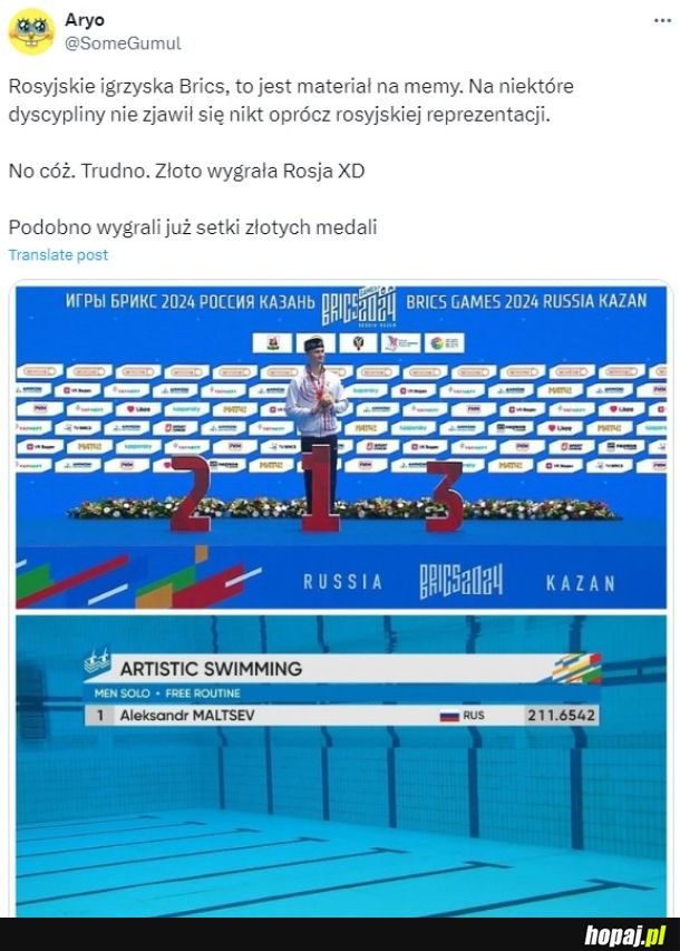 RoSSja mistrzem BRICS