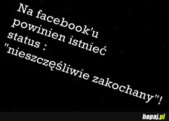 Brakujący status na FB