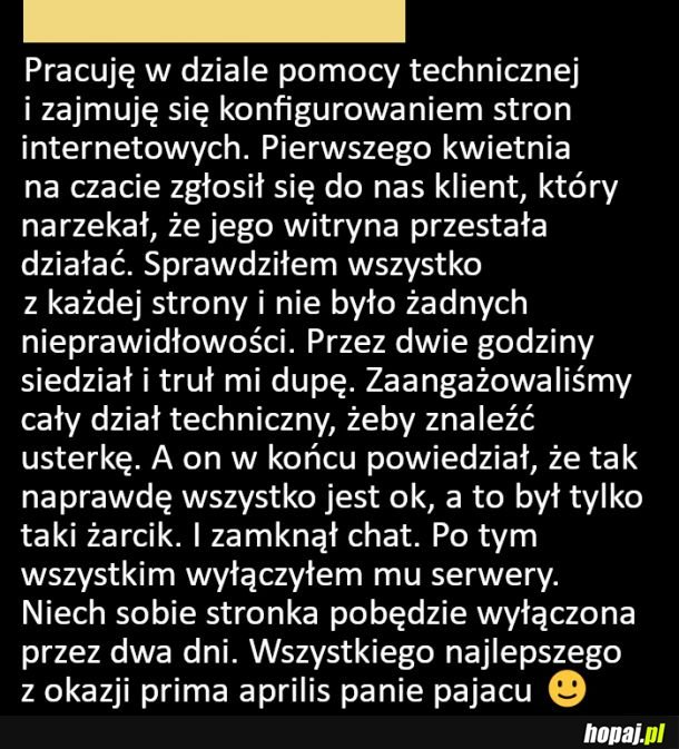 Typ myśał, że jest zabawny