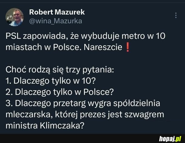 Jeszcze 100 konkretów nie zrealizowali a ten wymyśla następne obietnice bez pokrycia