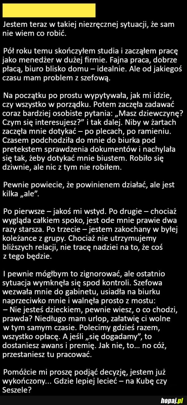 Niezręczna sytuacja bez wyjścia