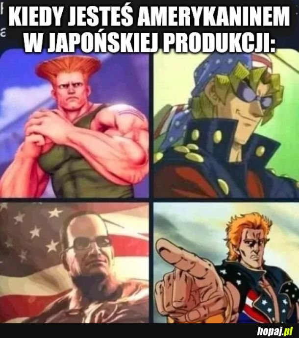 I koniecznie amerykańska flaga