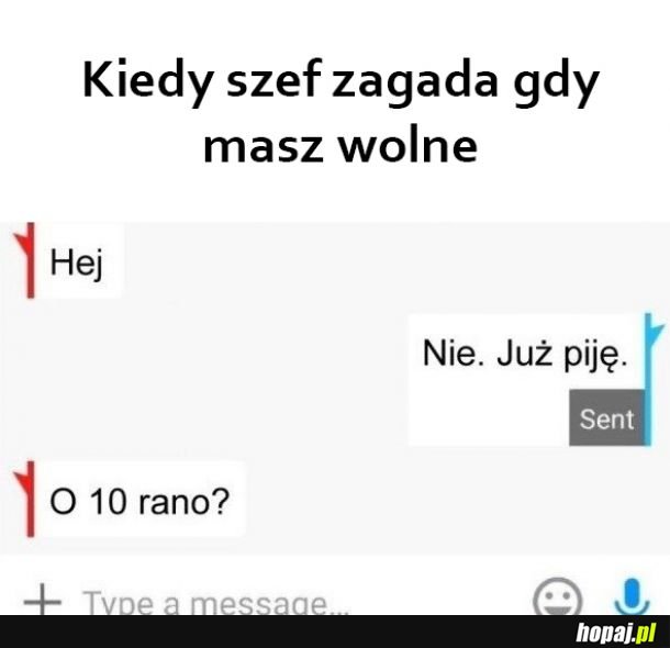 Wolne w pracy