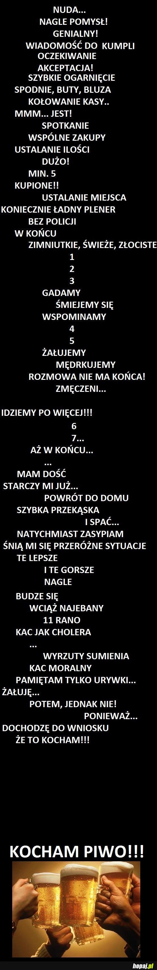 Dochodzę do wniosku, że to kocham