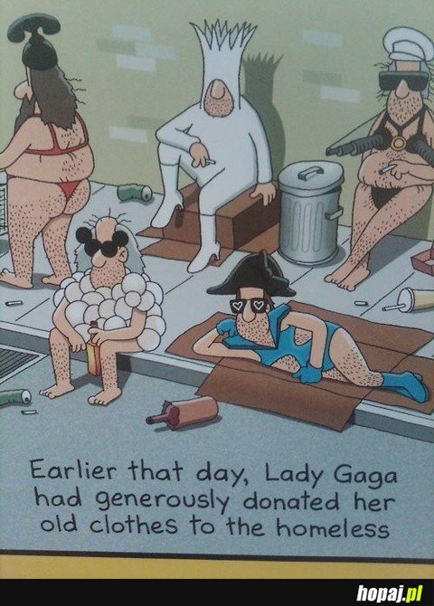 Lady Gaga rozdaje ubrania bezdomnym