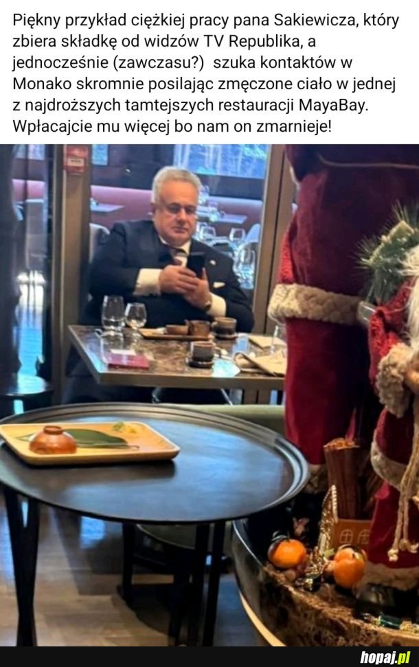 Kiedy potrzebujesz składek bo w kraju opozycja jest gnębiona i prześladowana...